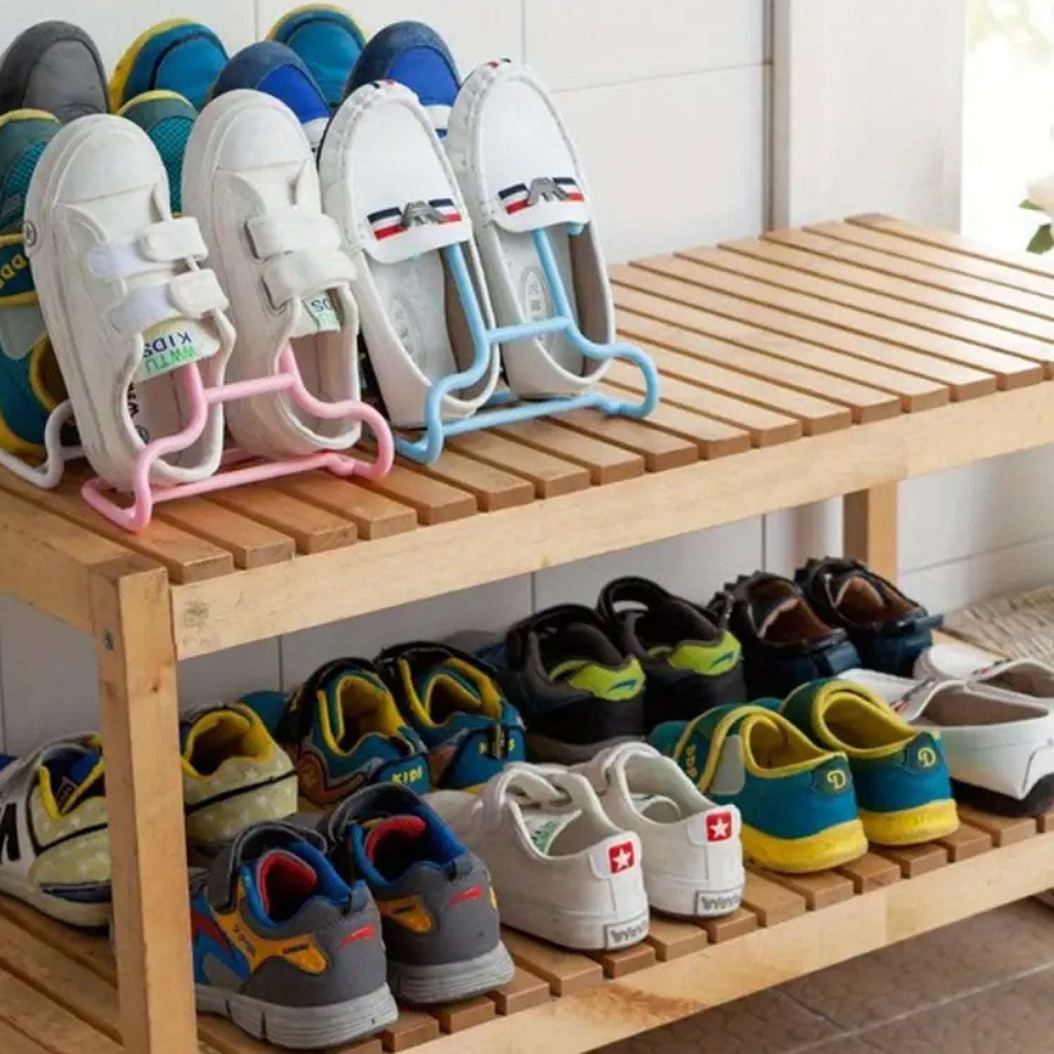 Multi-Function Drying Rack & Shoe Organizer – Hanging Storage Shelf for Wardrobe & Closet, Shoe Stand & Holder (2 Pc Set)