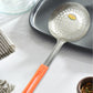 Colander Spoon, Non Slip Hand Polished Thickened Hot Pot Spoon for Kitchen for Restaurant, Stainless Steel Cooking Colander Skimmer Slotted Spoon Kitchen Strainer Ladle with Long Handle for Kitchen Cooking Baking (35 Cm & 34Cm)