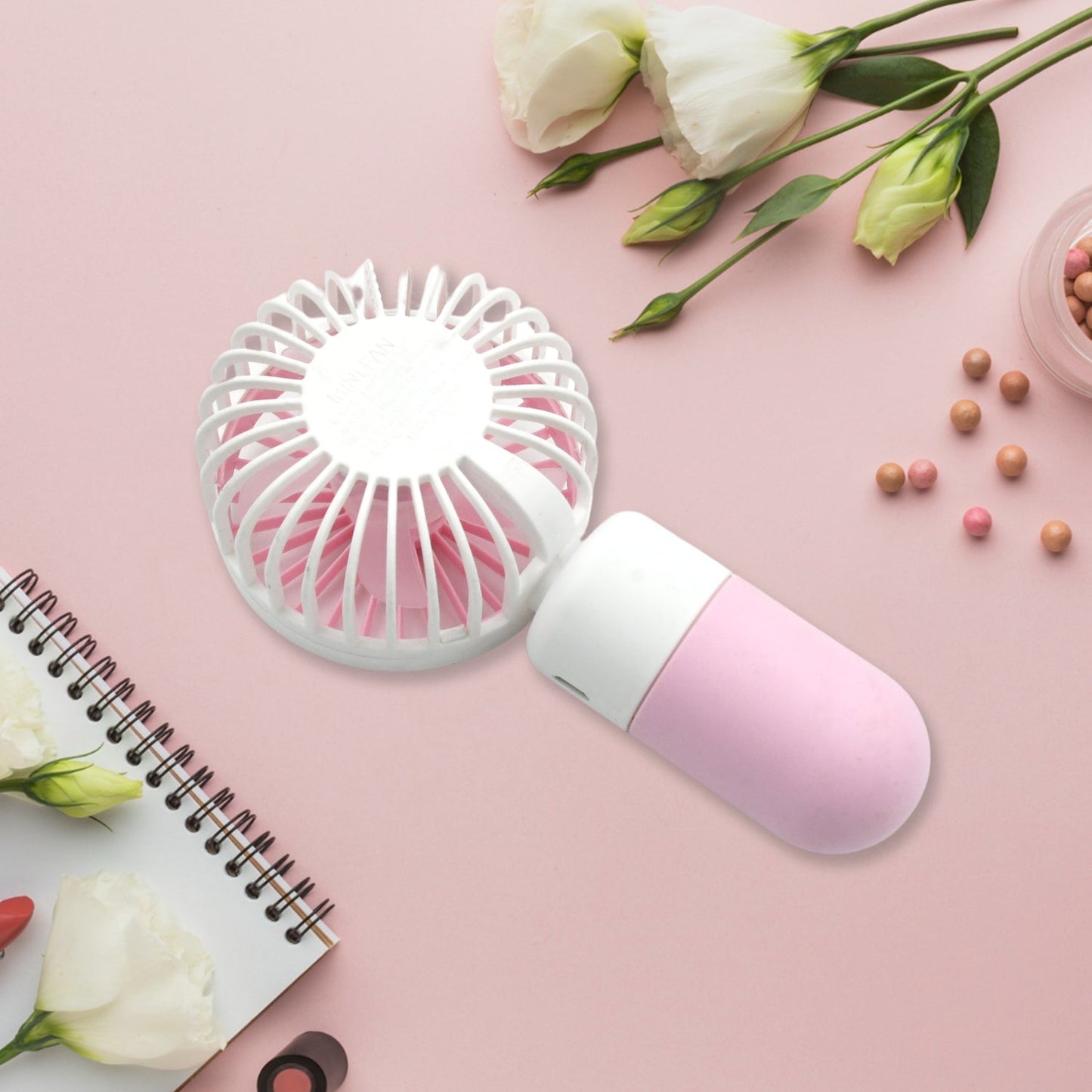 Portable Small Electric Fan Handheld, Rechargeable Mini Student Handheld Dormitory Class Personal Fan