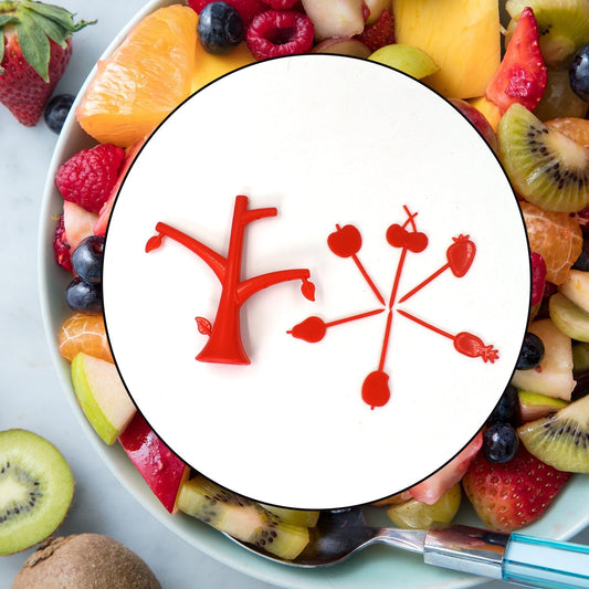 Durable fruit forks ideal for salads and fruits