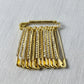 Decorative Golden Safety Pin Brooch Set (12 Pc Set)