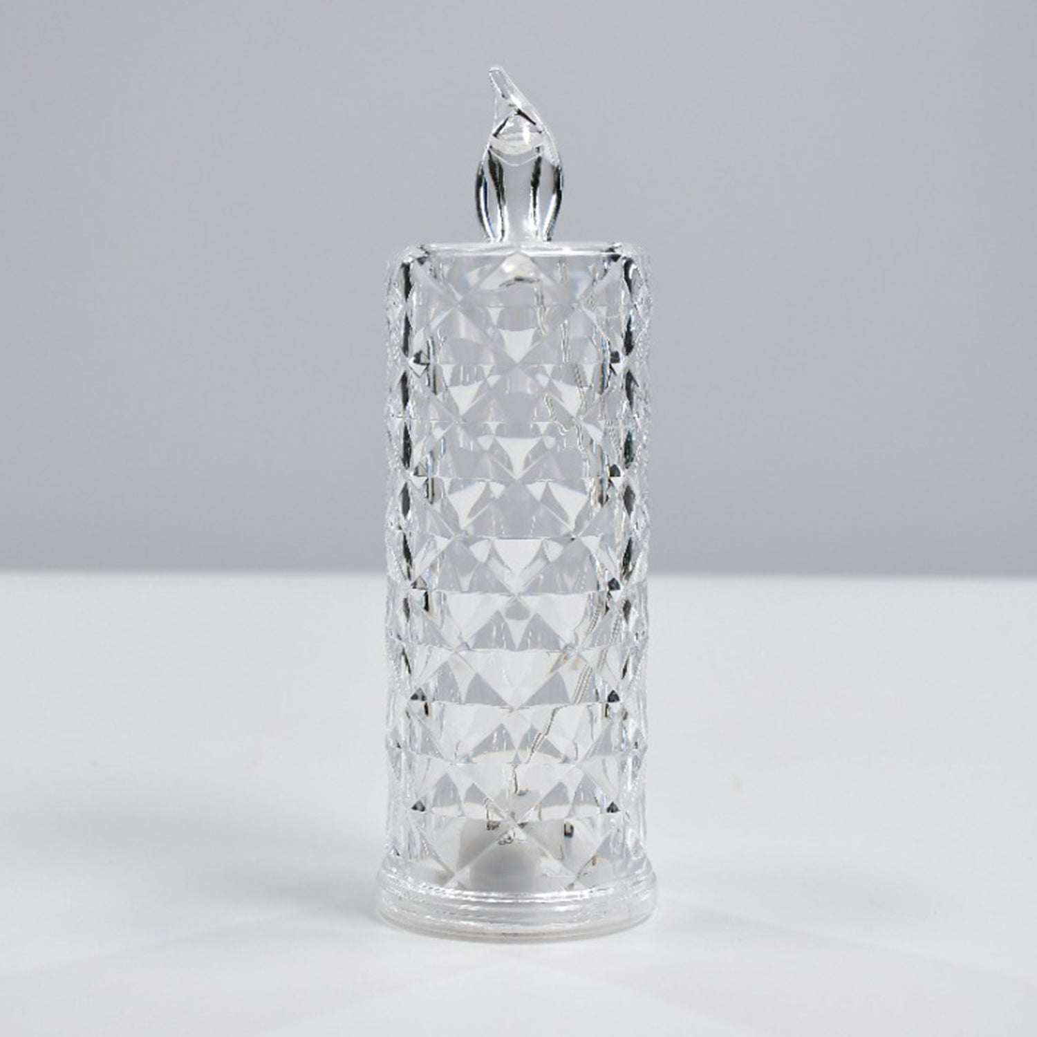 Rose-shaped crystal candles for home decoration.