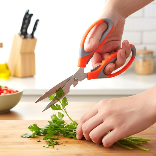 Sharp food and poultry cutting scissors