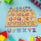 Wooden Puzzle Board ABC Letters Shapes Educational Learning Toys (1 Set)