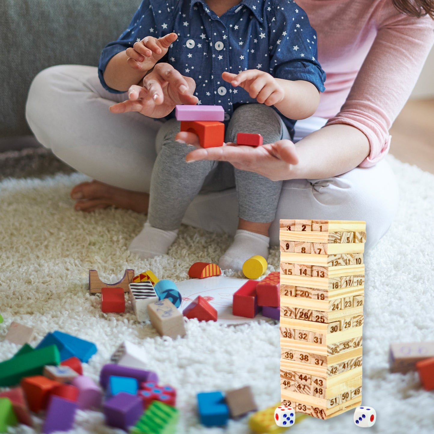 Wooden Tumbling Tower Game - (Set)