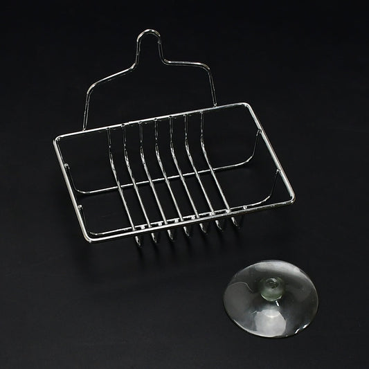 Wall-mounted steel soap dish