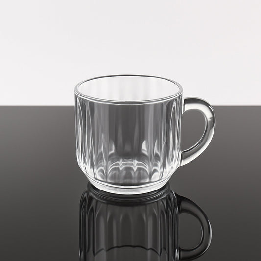 Unbreakable Transparent Plastic Tea Cups (Set of 6 Pc)