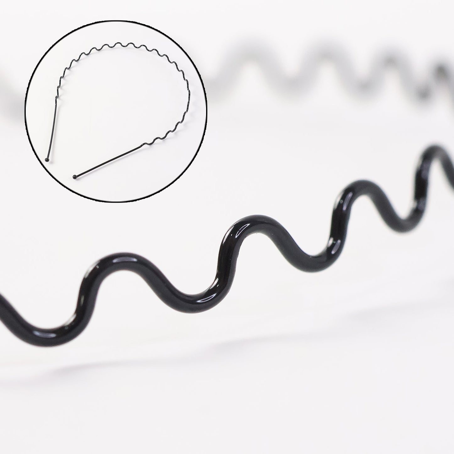 Premium Metal Wave Hair Bands for Men & Women (12 Pc)