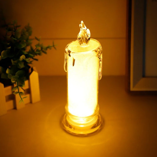 White LED pillar candle for festive decorations