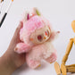 Pink Plush Toy Cartoon Keychain with Hook Colorful Animal Pink Have a Seat Vinyl Plush Blind Box  (1 Pc)