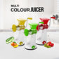 Durable manual juicer for home use with steel handle.