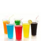 Transparent plastic glasses for juice