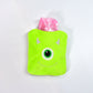 Green One-Eyed Monster Print Small Hot Water Bag with Cover for Pain Relief