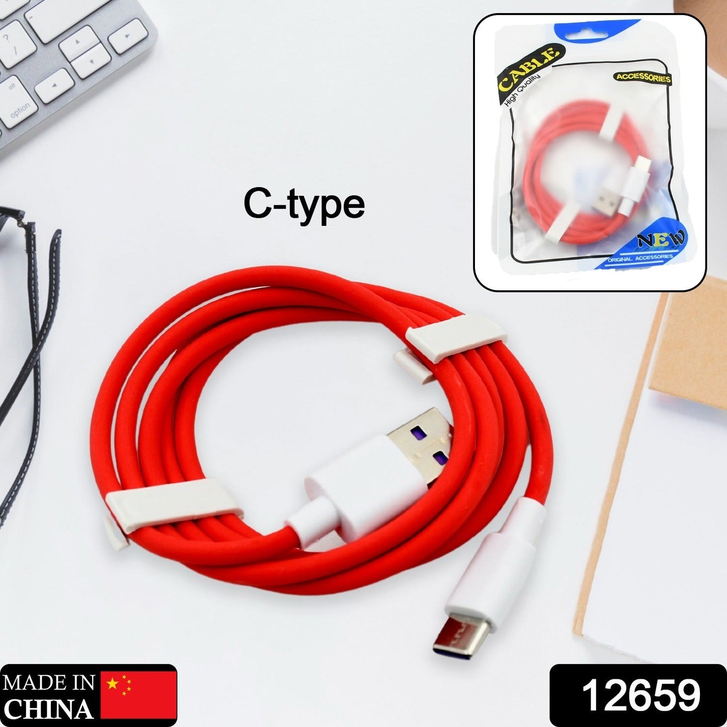 Unique Type C Dash Charging USB Data Cable | Fast Charging Cable | Data Transfer Cable For All C Type Mobile Use