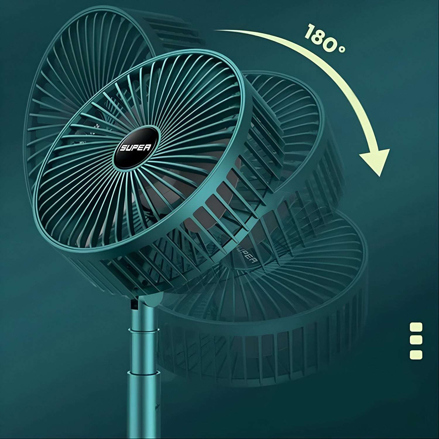 Adjustable Portable Desktop Fan - Telescopic Silent Personal Cooling for Office & Travel (Battery Not Include)