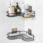 Adhesive corner storage rack for bathroom