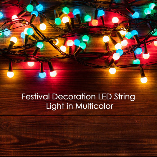 Multi-color LED string light, 3 meters, for festivals