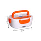 Portable electric lunch box with handle and heating feature