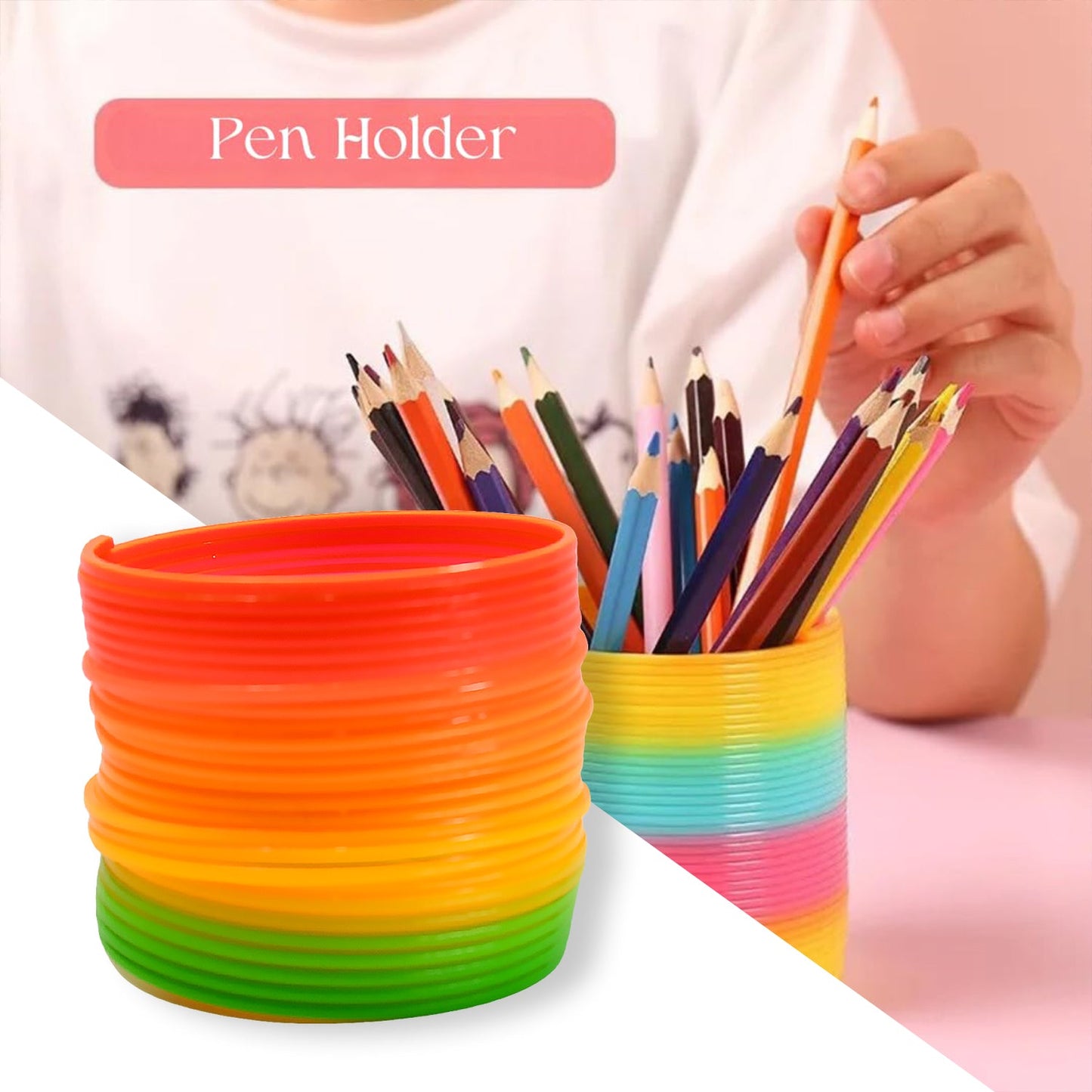 Rainbow Spring, Rainbow Spring Toys, Slinky, Slinky Spring Toy, Toy for Kids, for Kids Adults of All Age Group, for Birthdays, Compact and Portable Easy to Carry (1 Pc)