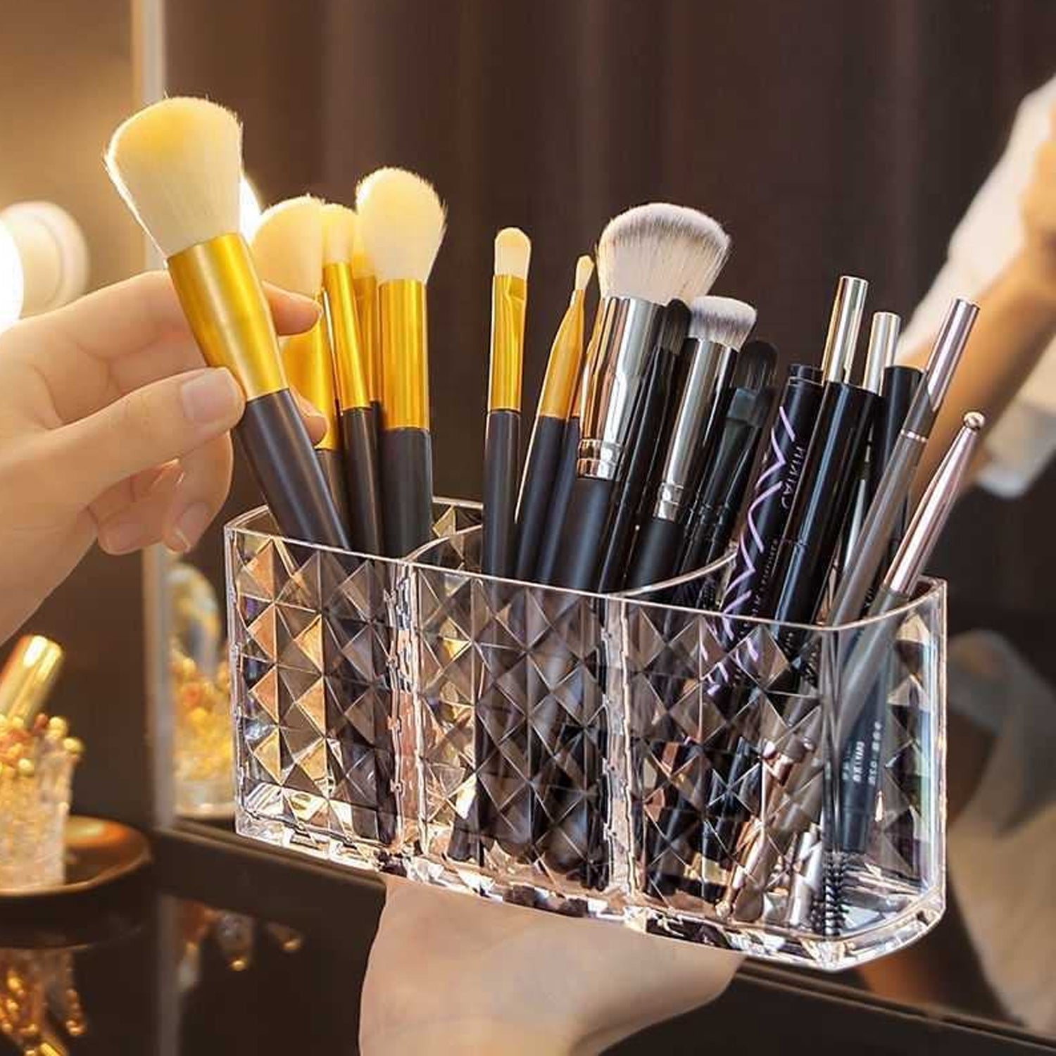 Luxury Acrylic Brush Holder