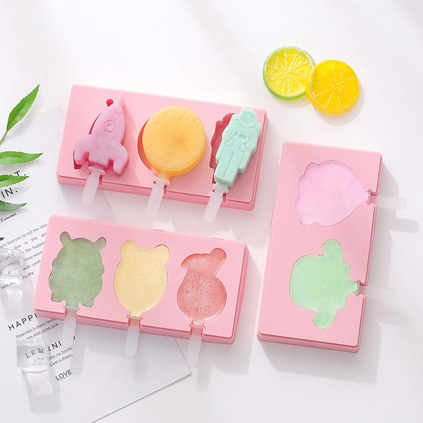 Silicone Popsicle Molds, Reusable Ice Cream Molds With Sticks And Lids. A Must-Have Popsicle Mold For Summer.