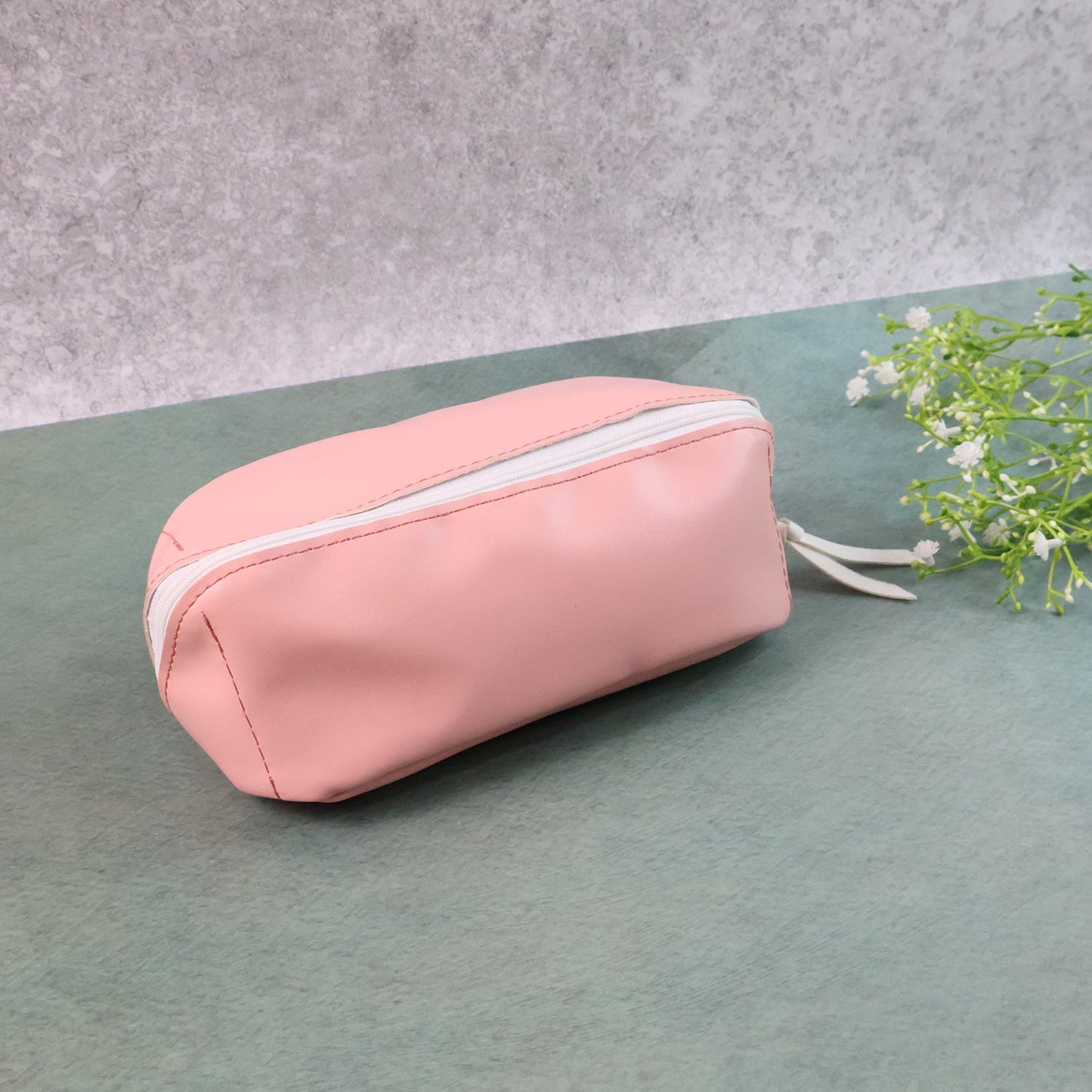 PU Leather Cosmetic & Pencil Pouch - (1 Pc)