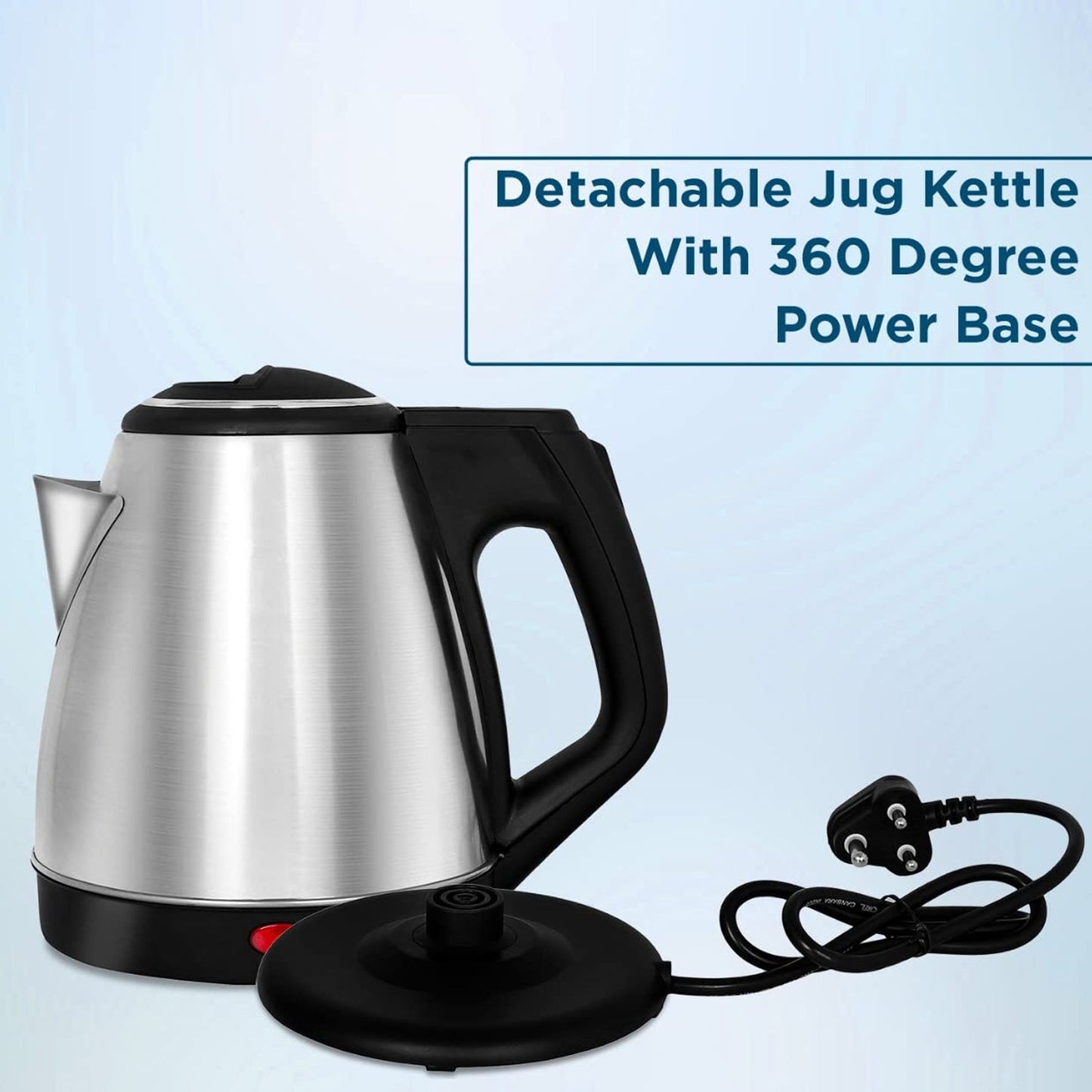 Quick boiling electric kettle for hot drinks.