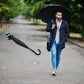 Travel Umbrella Windproof Umbrella Compact Folding Reverse Umbrella Unique Folding Umbrella With U- Shape Big Handle (1 pc)