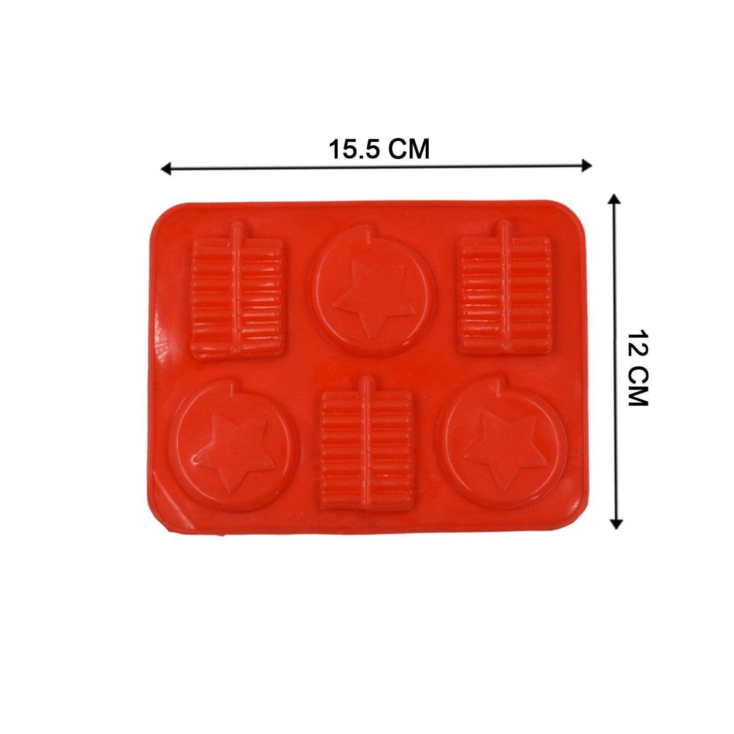 4882 6cavity Chocolate Mould Tray | Cake Baking Mold | Flexible Silicon Ice Cupcake Making Tools