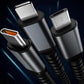 3-in-1 Super Fast Charging Cable 100w, Multifunctional Convenient Super Fast Charging Cable Nylon Braided Cord, 3-in-1 Silicone Zinc Alloy 3 Head Charging Cable