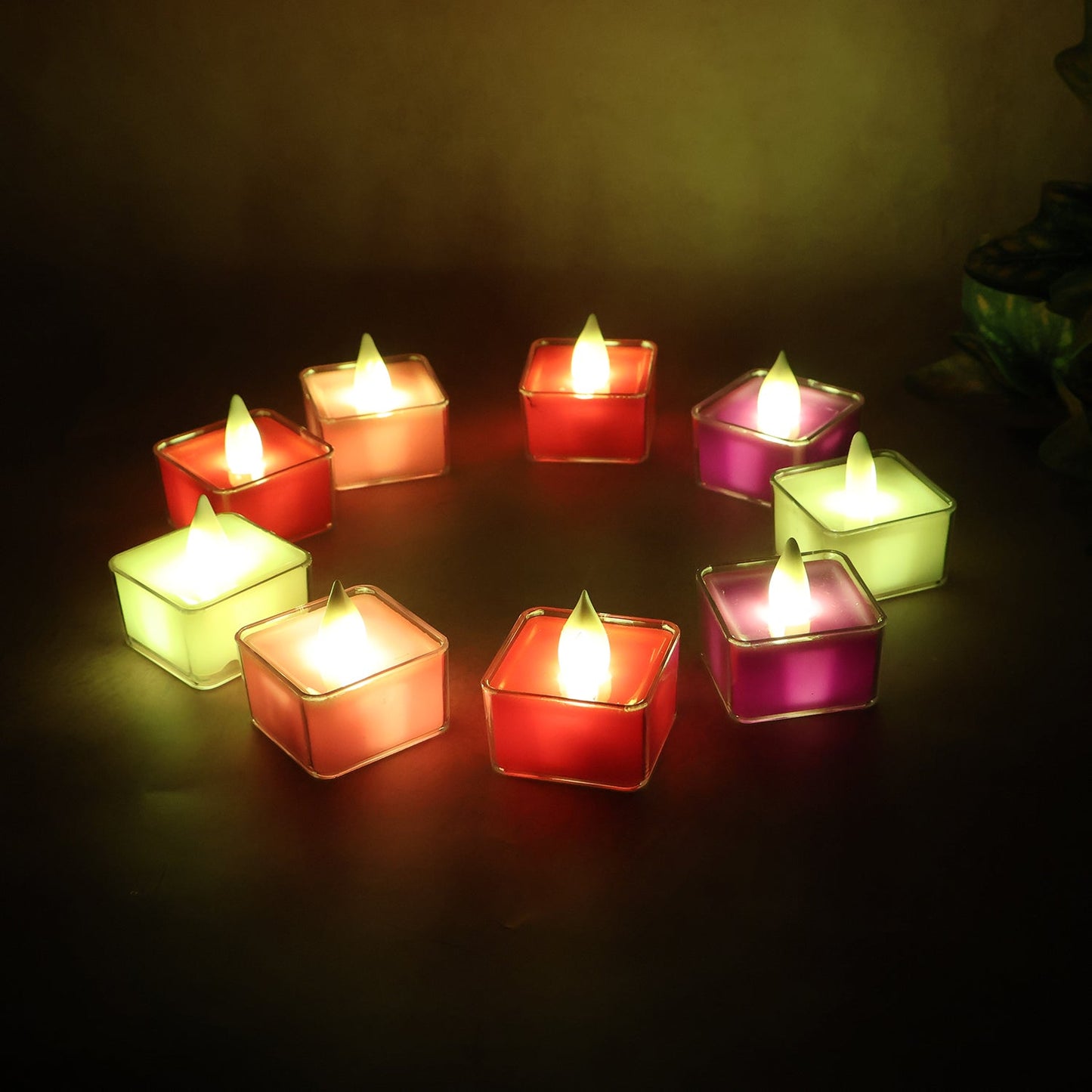 LED Flameless Decorative Tealight Candles - (9 Pc / Set)