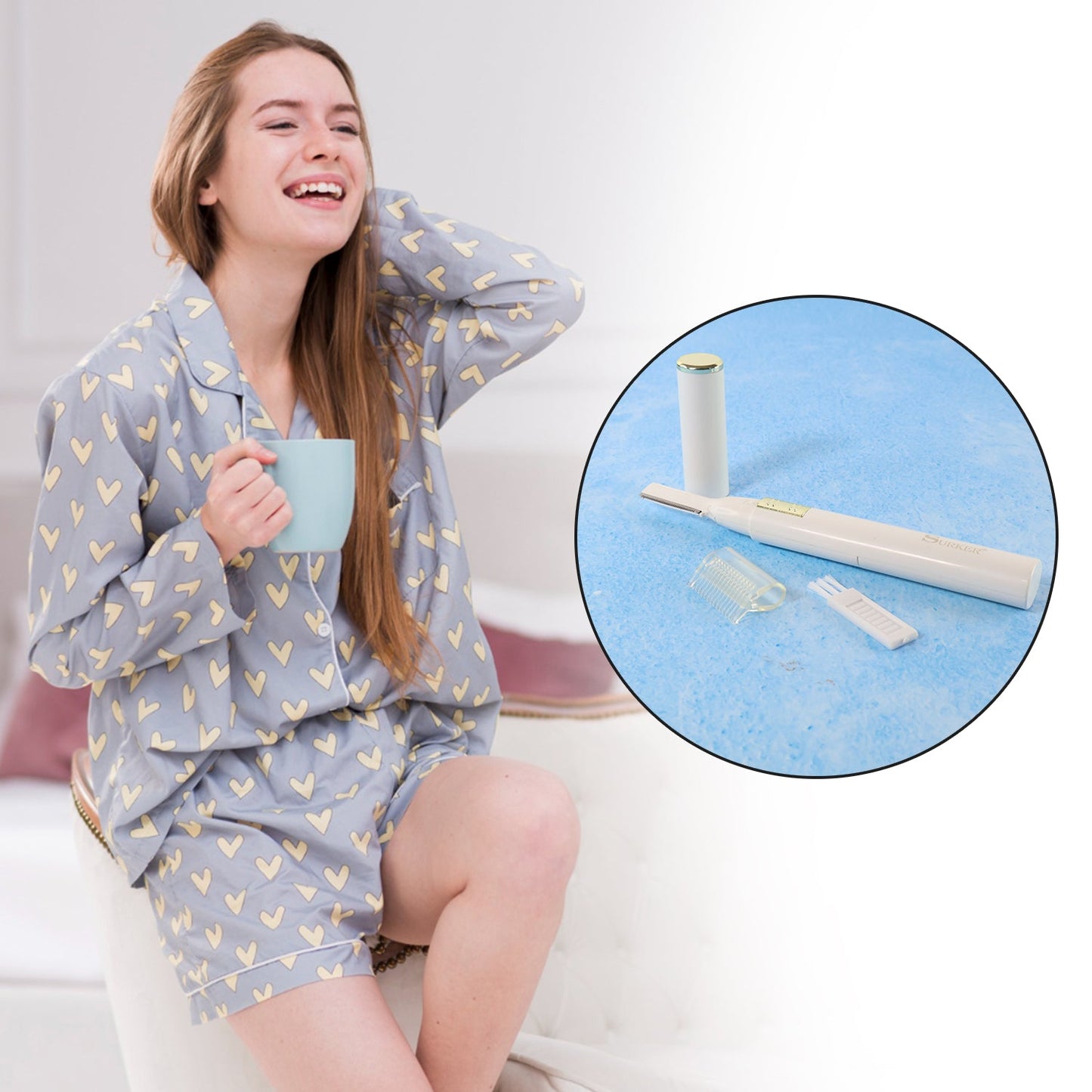 Mini Electric Eyebrow & Facial Hair Trimmer - (Set)