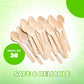 160mm Wooden Spoon – 30 Pcs Pack