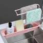 Over-Sink Expandable Sink Caddy with Dual Towel Bar & Drip Tray