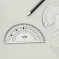 4-Piece Geometry Set, Triangle Ruler Protractor Straight Ruler