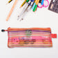 Transparent Zippered Nylon Mesh Multi Purpose Pouch / Purse