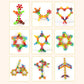 Star Shaped, Star Block Interlocking Blocks Colorful Star Building Blocks (100 Pcs Set)