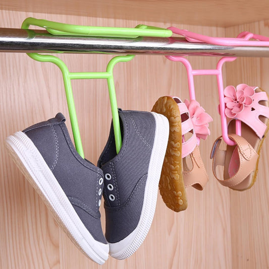 Multi-Function Shelf Drying Rack Shoe Rack Stand Hanger Shoes Hanging Storage Wardrobe Organizer Rack, Shoe Organizer Stand Closet Shoe Organizer Shoe Holder (2 Pc Set)