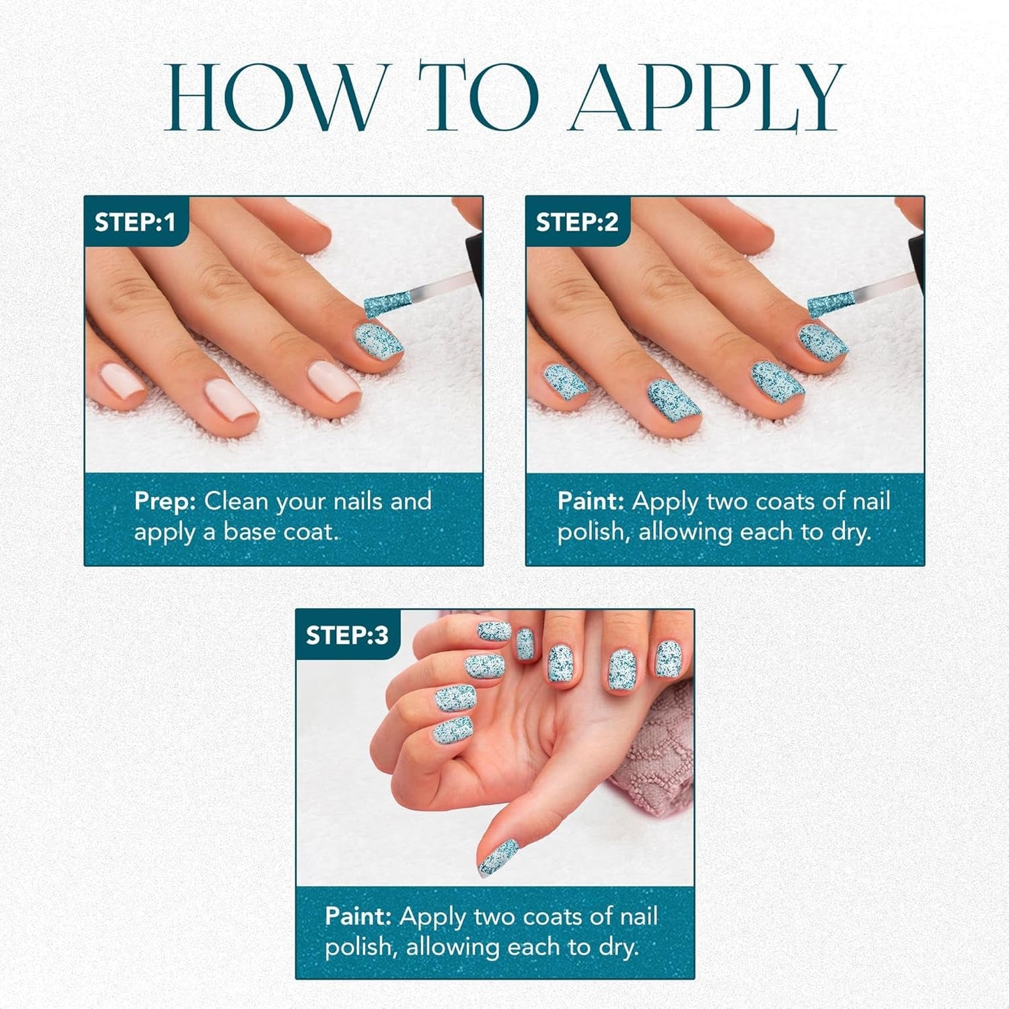 OG Beauty Aqua Bluebell Starlet Glitter Nail Paint (10 ML / 1 Pc)