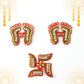 Decorative Laxmi Charan (Pagla) & Swastik Combo Set (3pc Set)