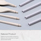 Close-up of detachable cutlery set.