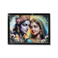 Lord Krishna and Radha Wall Painting with Wooden Frame 60x45 Cm Approx (1 Pc / Mix Design)