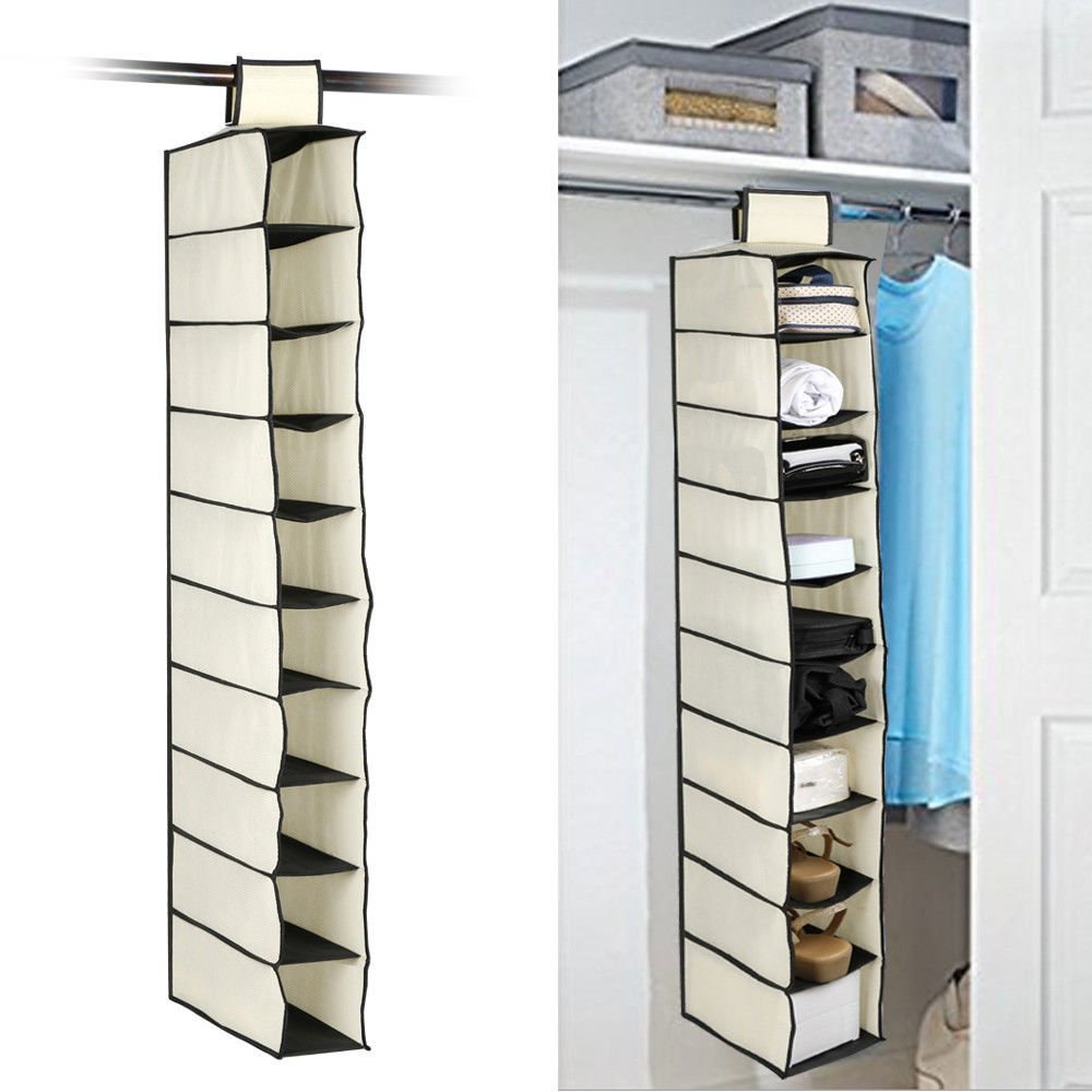 Foldable fabric organizer for clothes and accessories.