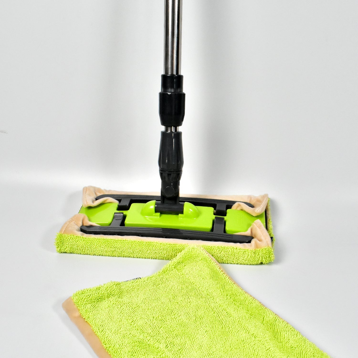 Steel rod flat microfiber mop