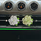 Elegant Rose Flower Car Air Freshener Clip for AC Vent with Perfume Bottle 10ML(1 Pc)