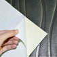 Embossed 3D foam wall panel with floral design in white