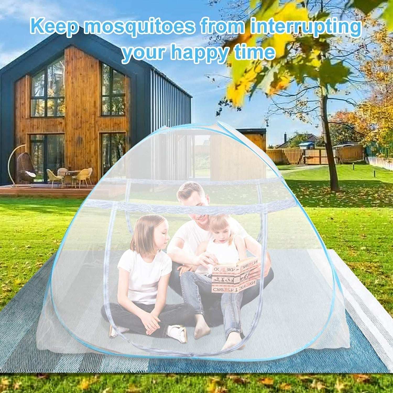 Premium Polyester Foldable Mosquito Net Tent (100 Cm Long / 1 Pc)