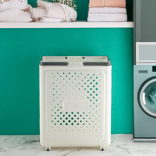 Large Foldable Laundry Basket with Wheels