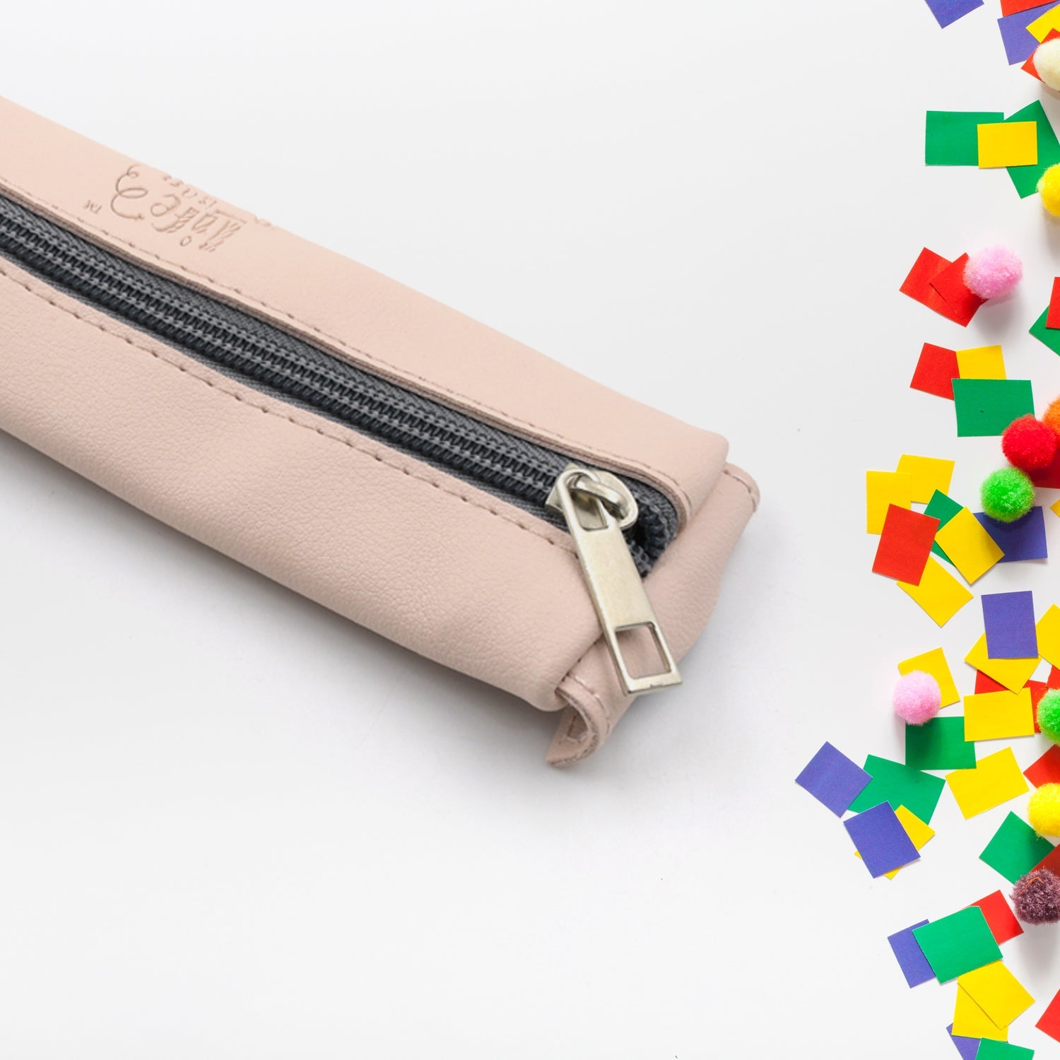 Stylish leather pencil pouch for school, high-quality material