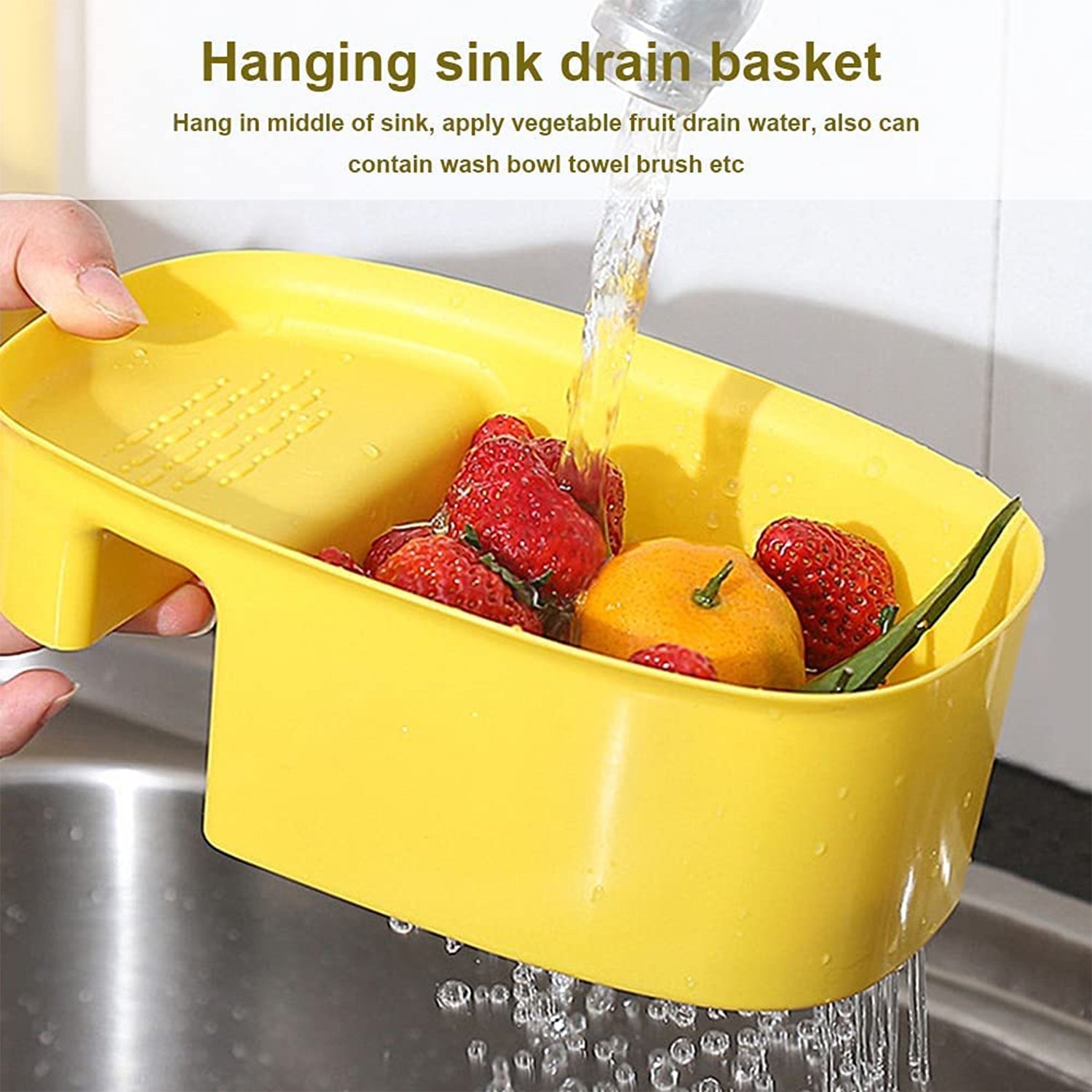 Kitchen sink basket and drying rack for bowls, utensils, and vegetables